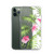 Pink Hibiscus Pattern Transparent Case for iPhone®