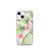 Pink Hibiscus Pattern Transparent Case for iPhone®