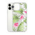 Pink Hibiscus Pattern Transparent Case for iPhone®