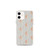 Grey and Orange Wheat Pattern Clear Case for iPhone®