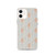 Grey and Orange Wheat Pattern Clear Case for iPhone®