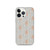 Grey and Orange Wheat Pattern Clear Case for iPhone®