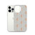 Grey and Orange Wheat Pattern Clear Case for iPhone®