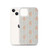 Grey and Orange Wheat Pattern Clear Case for iPhone®