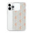 Grey and Orange Wheat Pattern Clear Case for iPhone®