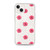 Red Roses on Black Dot Pattern Transparent Case for iPhone®