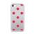 Red Roses on Black Dot Pattern Transparent Case for iPhone®