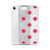 Red Roses on Black Dot Pattern Transparent Case for iPhone®