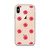 Red Roses on Black Dot Pattern Transparent Case for iPhone®