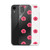 Red Roses on Black Dot Pattern Transparent Case for iPhone®