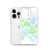 Green and Blue Floral Drawing Case for iPhone®