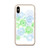 Green and Blue Floral Drawing Case for iPhone®