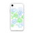 Green and Blue Floral Drawing Case for iPhone®