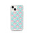 Pink and Aqua Floral Pattern Case for iPhone®