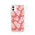 Hibiscus Floral Pattern on Coral Case for iPhone®