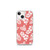 Hibiscus Floral Pattern on Coral Case for iPhone®