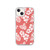 Hibiscus Floral Pattern on Coral Case for iPhone®