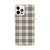 Black and Gold Plaid Pattern Case for iPhone®