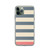 Salmon and Grey Stripe Case for iPhone®