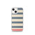 Salmon and Grey Stripe Case for iPhone®