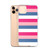 Blue Pink and White Stripe Case for iPhone®