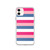 Blue Pink and White Stripe Case for iPhone®