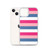 Blue Pink and White Stripe Case for iPhone®