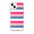 Blue Pink and White Stripe Case for iPhone®