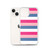 Blue Pink and White Stripe Case for iPhone®