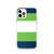 Green and Navy Stripe Case for iPhone®