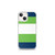 Green and Navy Stripe Case for iPhone®