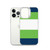 Green and Navy Stripe Case for iPhone®