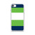 Green and Navy Stripe Case for iPhone®