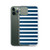 Navy Blue and White Stripe Case for iPhone®