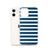 Navy Blue and White Stripe Case for iPhone®