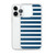 Navy Blue and White Stripe Case for iPhone®