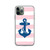 Navy Blue Anchor on Pink Stripes Case for iPhone®