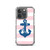 Navy Blue Anchor on Pink Stripes Case for iPhone®