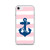 Navy Blue Anchor on Pink Stripes Case for iPhone®