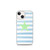 Sea Green Starfish on Blue Stripes Case for iPhone®