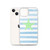 Sea Green Starfish on Blue Stripes Case for iPhone®