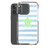 Sea Green Starfish on Blue Stripes Case for iPhone®