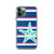 Sea Green Starfish on Blue and Pink Stripes Case for iPhone®