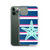 Sea Green Starfish on Blue and Pink Stripes Case for iPhone®