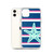 Sea Green Starfish on Blue and Pink Stripes Case for iPhone®