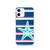 Sea Green Starfish on Blue and Pink Stripes Case for iPhone®