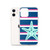 Sea Green Starfish on Blue and Pink Stripes Case for iPhone®