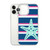 Sea Green Starfish on Blue and Pink Stripes Case for iPhone®