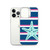 Sea Green Starfish on Blue and Pink Stripes Case for iPhone®