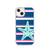 Sea Green Starfish on Blue and Pink Stripes Case for iPhone®
